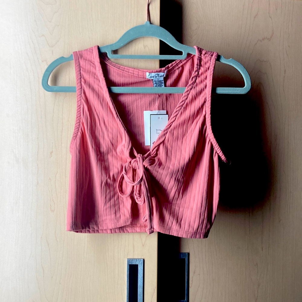 Lace up women’s crop top